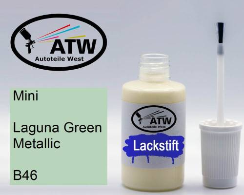 Mini, Laguna Green Metallic, B46: 20ml Lackstift, von ATW Autoteile West.